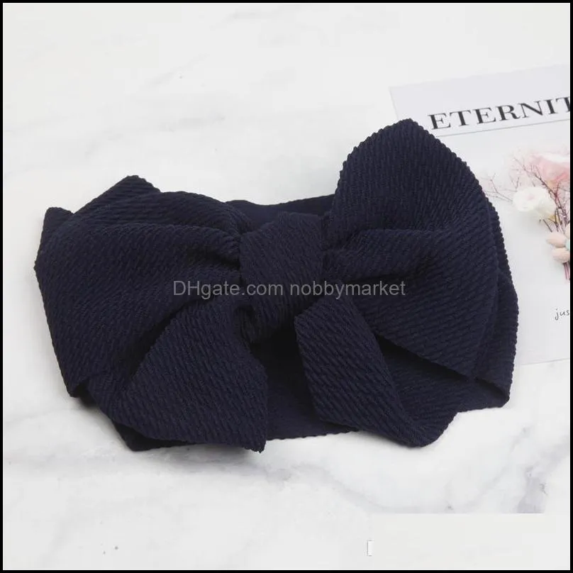 Baby girls big bow Cross Headbands kids Hair bows Elastic headwear Headdress hair band Headwrap Turban Knot Children Hair Accessories