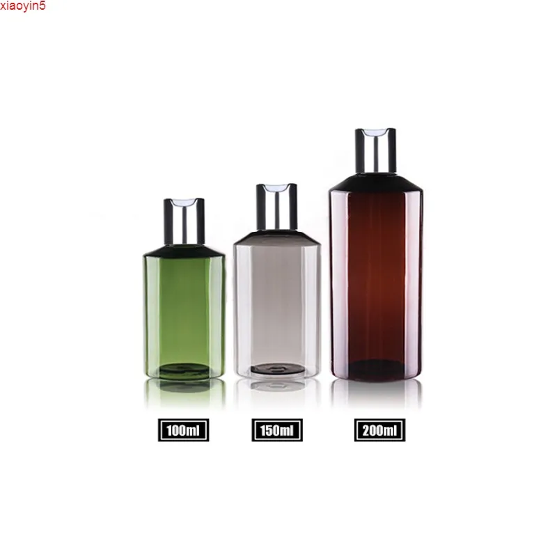 Bottiglie da viaggio in plastica da 100/150/200 ml, contenitori cosmetici vuoti, bottiglie in PET multicolore per lozione Con copertura argentata, alta quantità