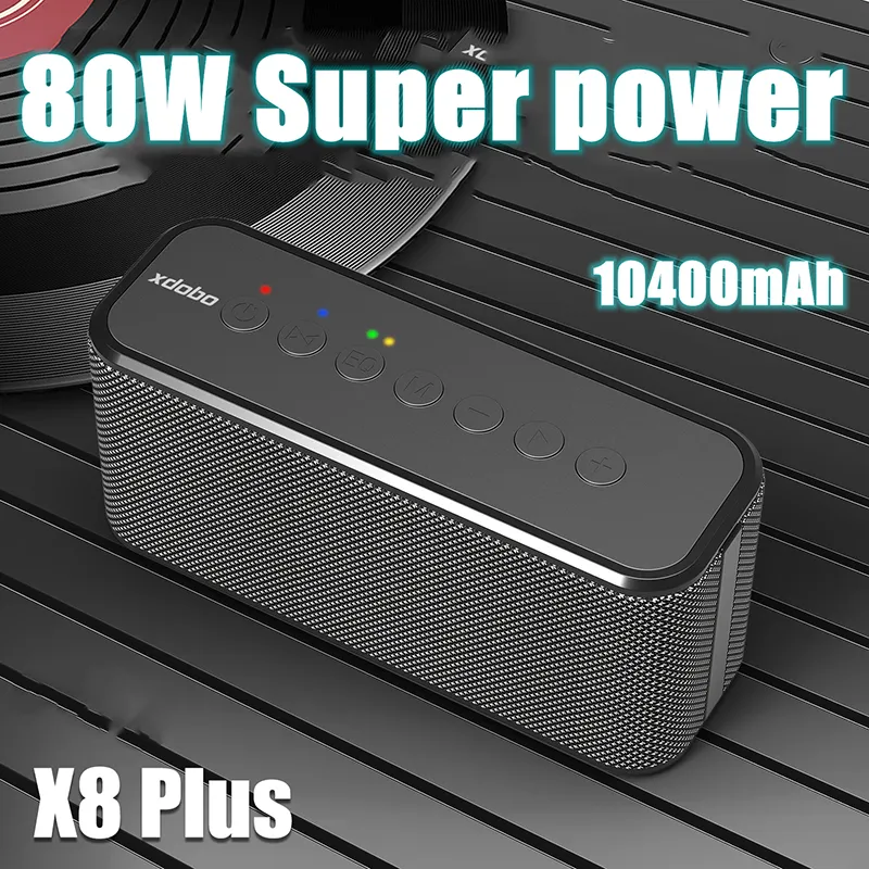 X8 Plus haut-parleur Bluetooth sans fil Portable colonne de son Ultra-haute puissance 80W Subwoofer pour téléphone portable charge Boom Box