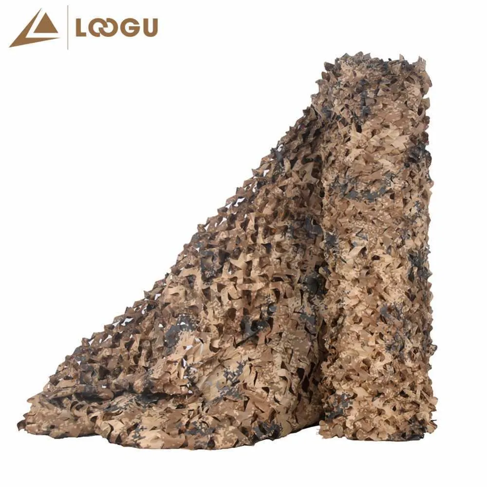 LOOGU 1.5 * 3 M Kamuflaj Nets Kumaş Sadece Çöl Kum Camo Netleştirme Güneşlik Avcılık Kamp Bahçe Çit Gazebo Gölge Teras Y0706