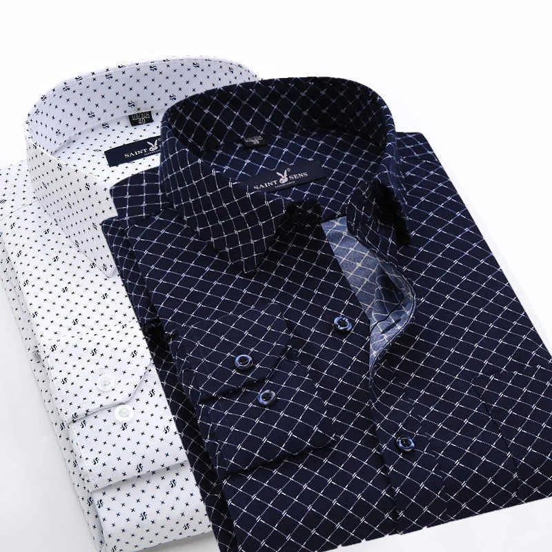 Mens Long Sleeve Dress Shirt - Slim Fit Business Casual Top