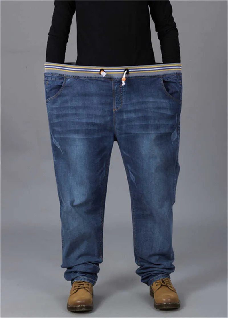Big men's best sale elastic waist jeans