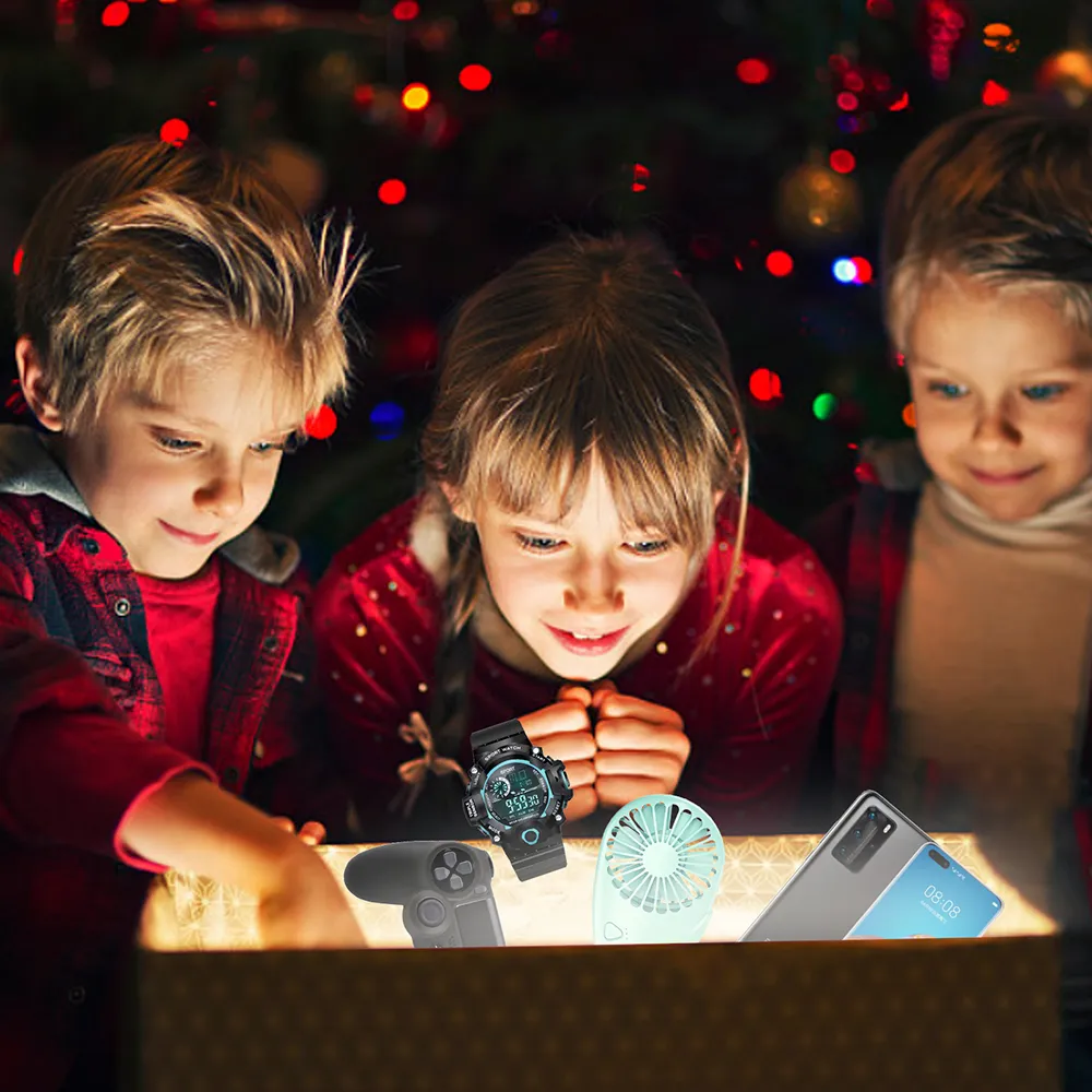 Caja misteriosa electrónica de la suerte para fiesta de Navidad