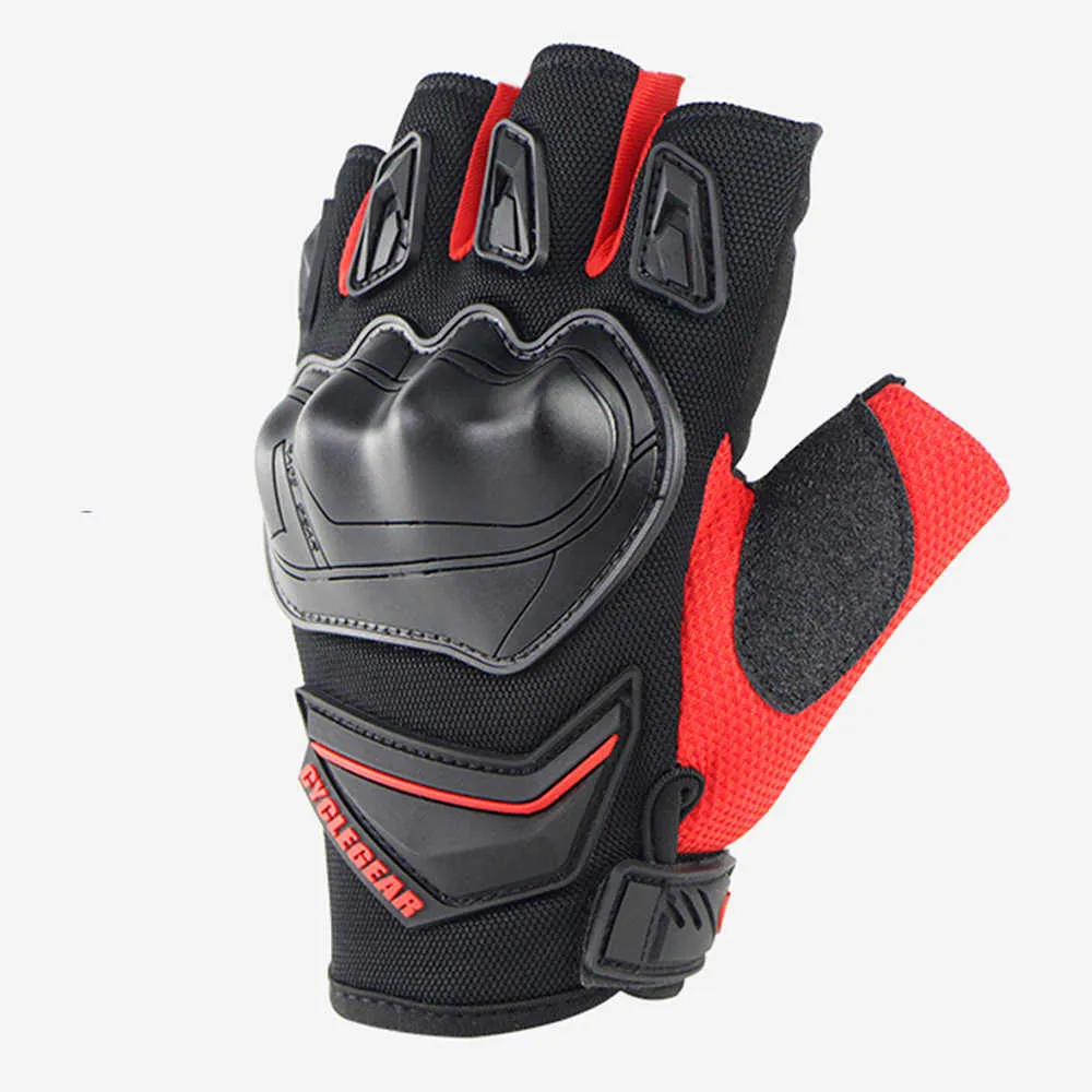 Noir Demi Doigt Moto Gants D'équitation Respirant Moto Gants De Protection Moto Guante Moto Sport Gants Vélo Luvas H1022