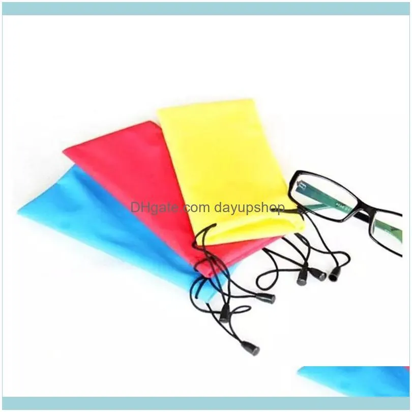 Sunglasses Pouch Microfiber Dust Waterproof Sunglass Bag Portable Drawstring Eyeglasses Cases Cellphone Watches Jewelry Carry Bags