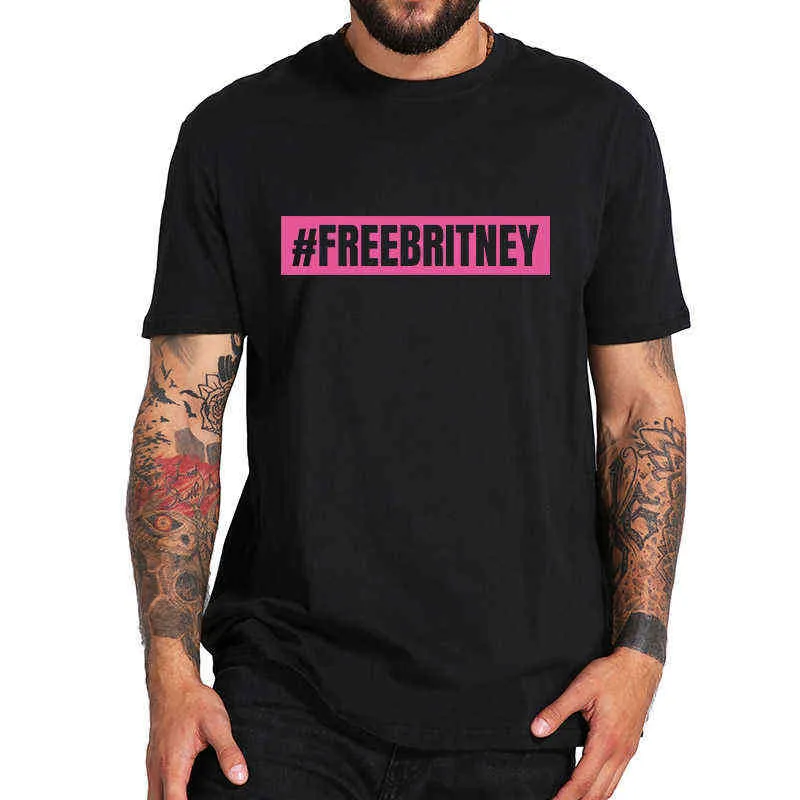 Free Britney T Shirt Hashtag Tshirt 100% Cotton Short Sleeve Tee Tops Summer High Quality Premium Shirt G1222