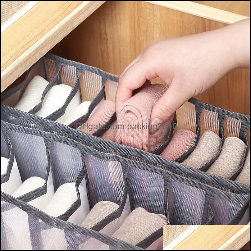 Storage Drawers Underwear Box Bra Socks Household Foldable Washing Compartment Closet Organizer