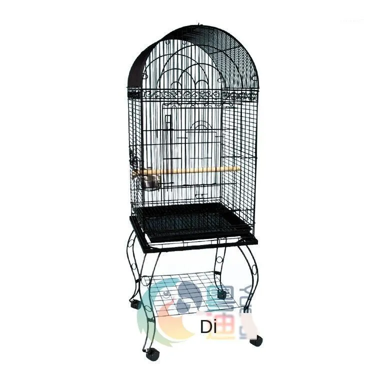 Cages à oiseaux Conception à toit ouvert Cage portable pour animaux de compagnie Affichage de sécurité non toxique Coupe en acier inoxydable Cage à oiseaux Type de tiroir Moulage par injection C