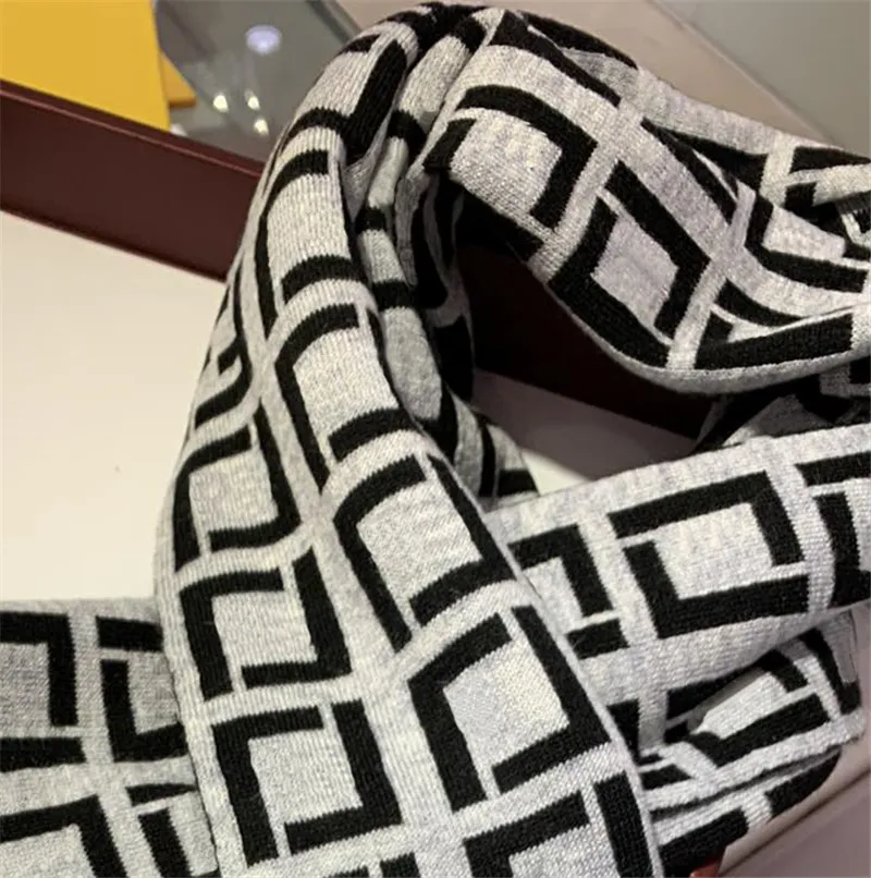 Luxury Mens Designer Scarf Winter F Fashion Cashmere Scarf Women Black And Brown Designer Woman Scaves High Quality