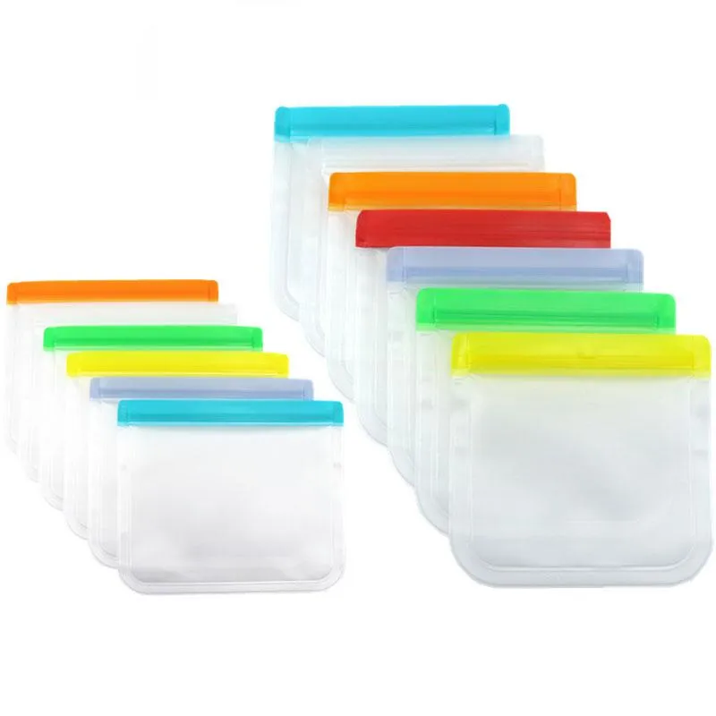 2021 Reusable Food Storage Bags Snack Sandwich Fruits Freshness Protection Package Ziplock Bag Environmental Pouch