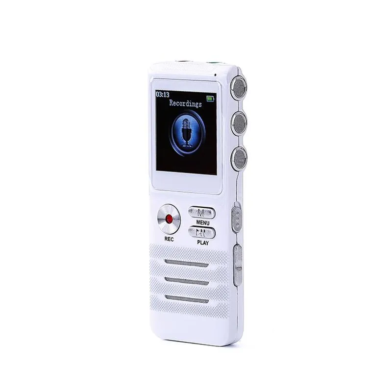 Recorder Digital Voice Portable con schermo Schermo Auricolare Cavo USB 8 GB per computer Laptop Interview Sound Recording