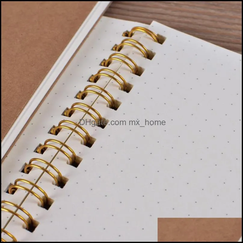 2021 notepad promotion A5 kraft paper cover diary dot matrix grid coil school office business notebook offices supplies