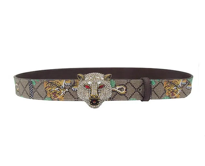 GucciRhinestoned Leopard Belt Buckle BKE Leopard Glitz Belt - Women main image 3