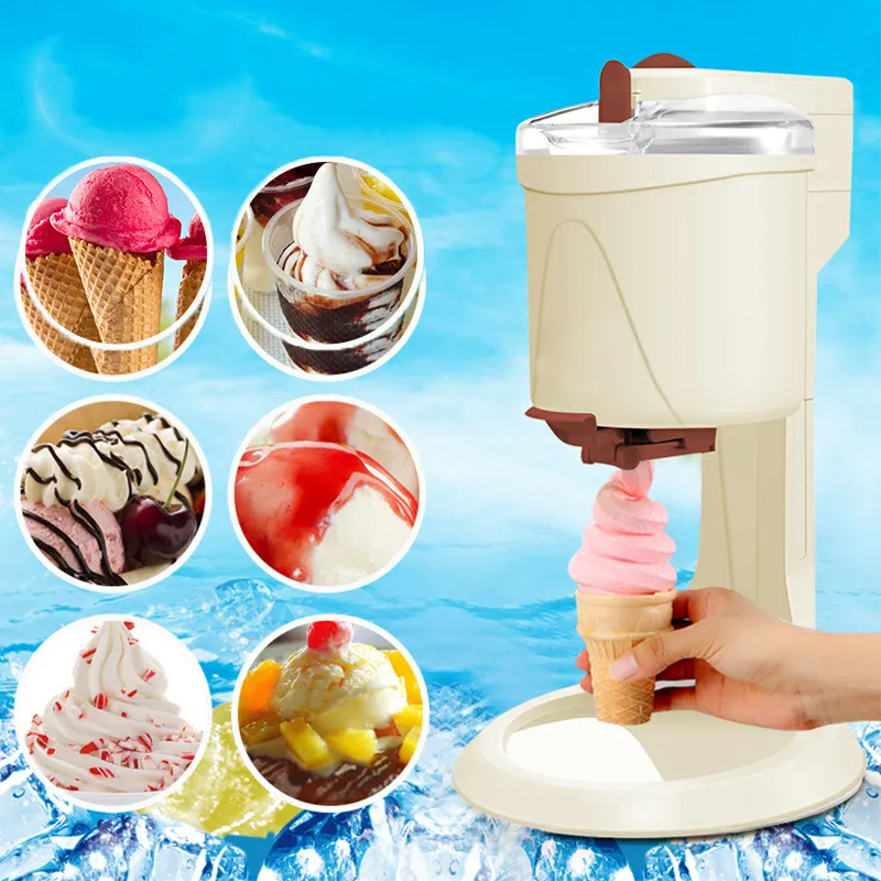 220V Ménage Doux Servir Machine À Crème Glacée Automatique Glace Sundae Maker DIY Fruits Dessert Milkshake Smoothie