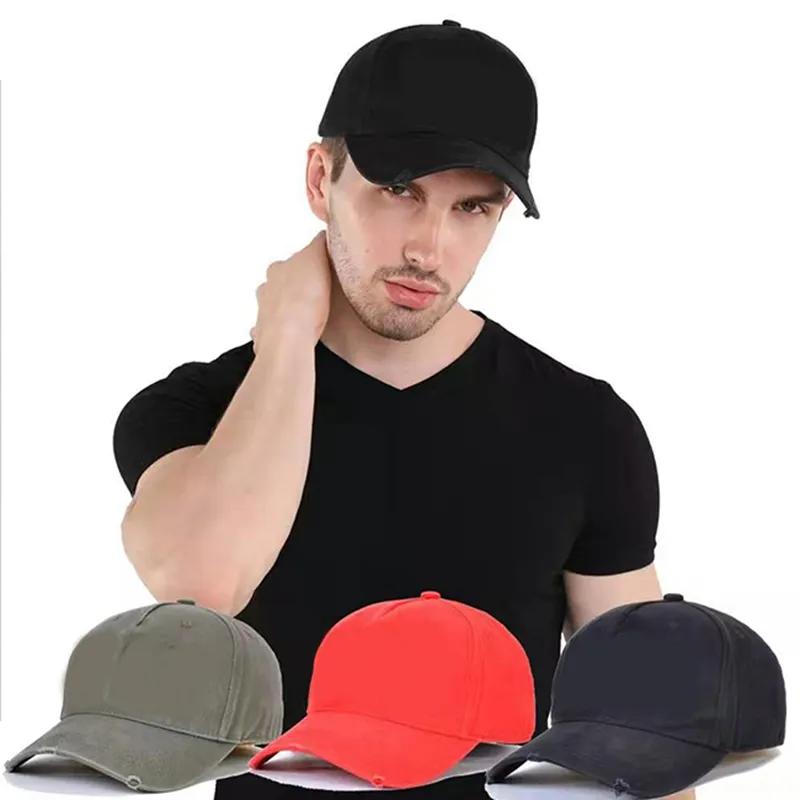 Casquettes de baseball pour hommes 100% coton unisexe réglable casquettes de baseball lettre casquette noire pour hommes chapeaux de papa