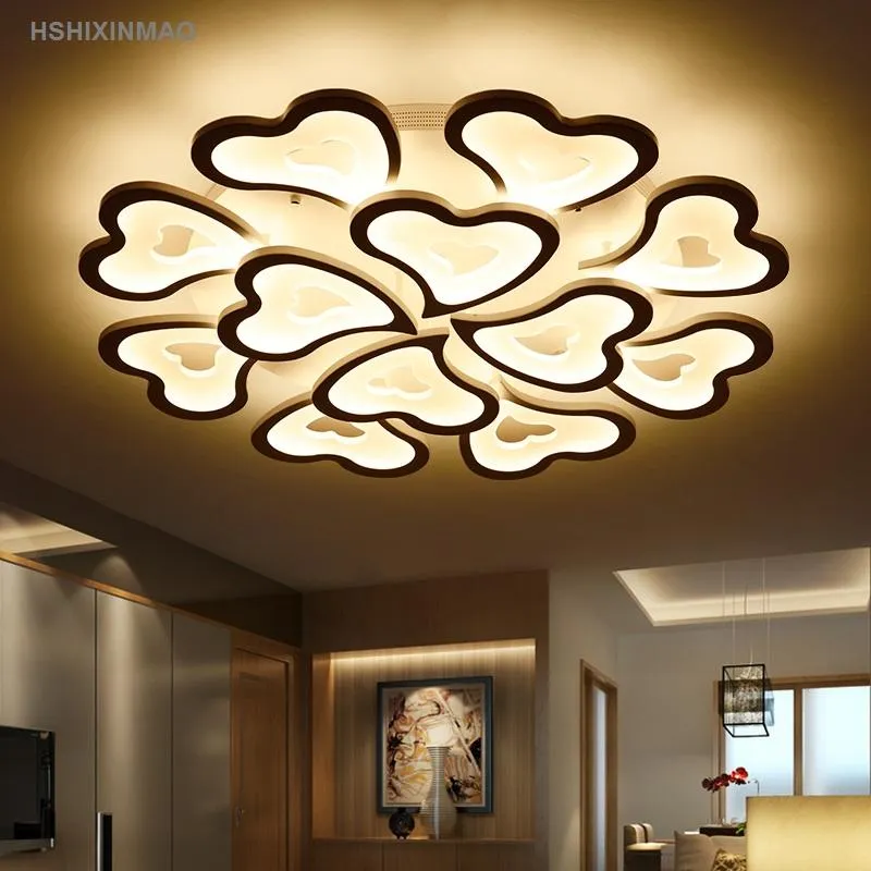 Ljuskronor kreativa moderna vardagsrum akryl taklampa LED energibesparande personliga varma romantiska hem sovrum ljus