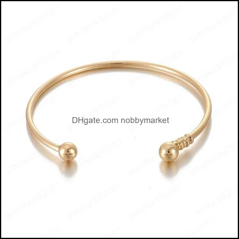 Bohemia Charm Bracelets for Women Geometric Design Adjustable Open Rose Gold Bracelet Set Luxury Famous Jewerly