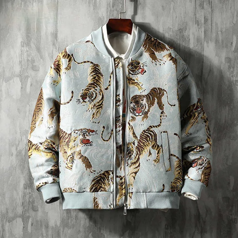 Exquisite Mens Winter Japanese Embroidery Jacket: Stylish
