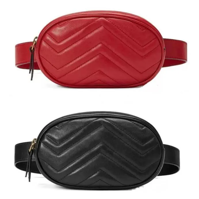 Kvinna bröstväska äkta läder midja Marmont handväska högkvalitativ originallåda axel mobiltelefon hållare väskor mode