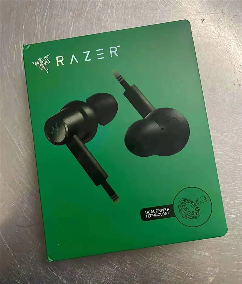 Razer Hammerhead Duo携帯電話イヤホンデュアルコアヘッドセットマイクゲームイヤホンアクセサリー付きのイヤーユニバーサル