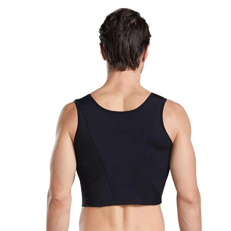 Herren Tanktops Männer Brust Shaper Weste Gynäkomastie Schlähne Brust Korsett Kompression Bodysuit Gebäude ärmellose korrekte PO268Q