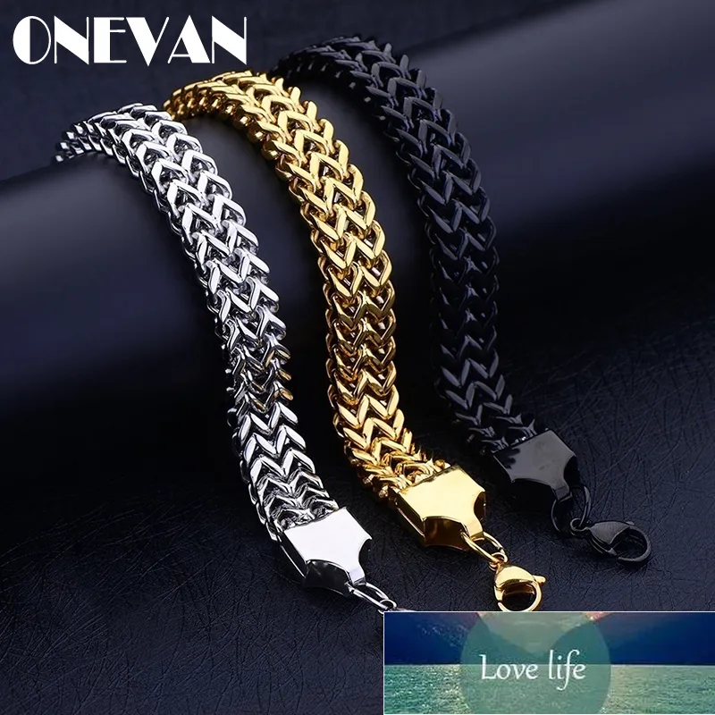 Bracelet en acier au titane de style homme à la mode pour hommes 6mm 12mm Cuba Noir Or Argent Bracelets Bijoux Bijoux de la Saint-Valentin Prix usine design expert Qualité