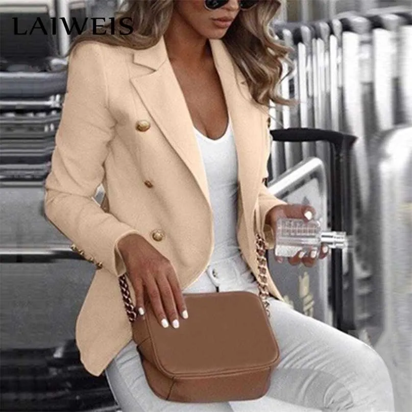 Button Ladies Blazer Woman Work Suit Women's Jacket Office Lady Formal Women s Jackets Female Femme Coat 211122