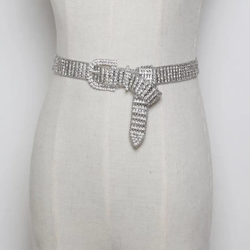 Cinture Cintura da donna a catena con strass in cristallo con strass da sposa Accessori da sposa in vita femminile con strass larghi