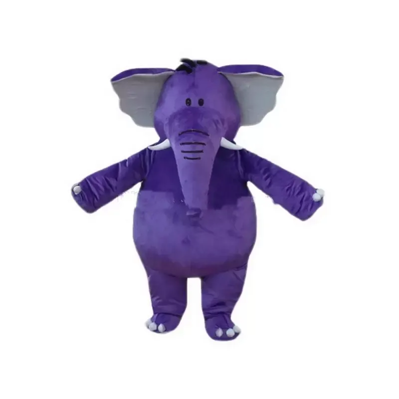 2022 factory new Purple Elephant Mascot Costumes Cartoon Character Adult239I