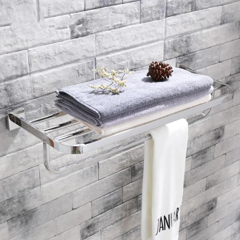 Handdoekrekken badkamerrek houder plank 304 roestvrijstalen gepolijste badhouders hoge rang accessoires