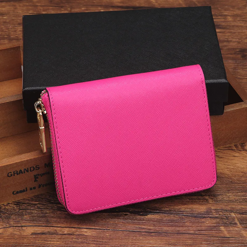 High quality famous designer credit card holder women classic short purse Single zipper wallet money coins bag 8 colors 9180 long 253p