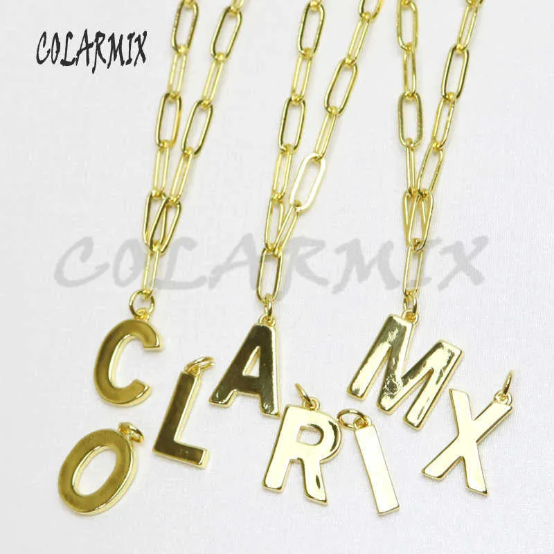 Collana di lettere di moda 26 alfabeti gioielli Accessori di gioielli di lusso per donna Link nuova catena a maglie di design di alta qualità 90585 X0707