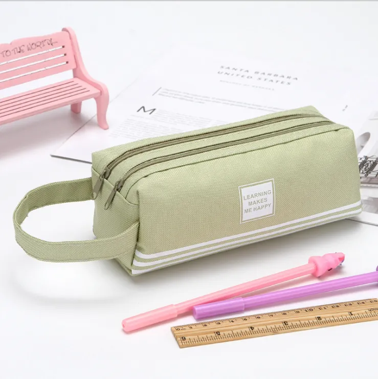 Wholesale Large Capacity Dual Zipper Portable Cute Korean Pencil Case Ideal  Stationery Organizer For Women, With Multiple Compartments For Pen,  Cosmetics, And Office Storage From Prettypack, $1.85