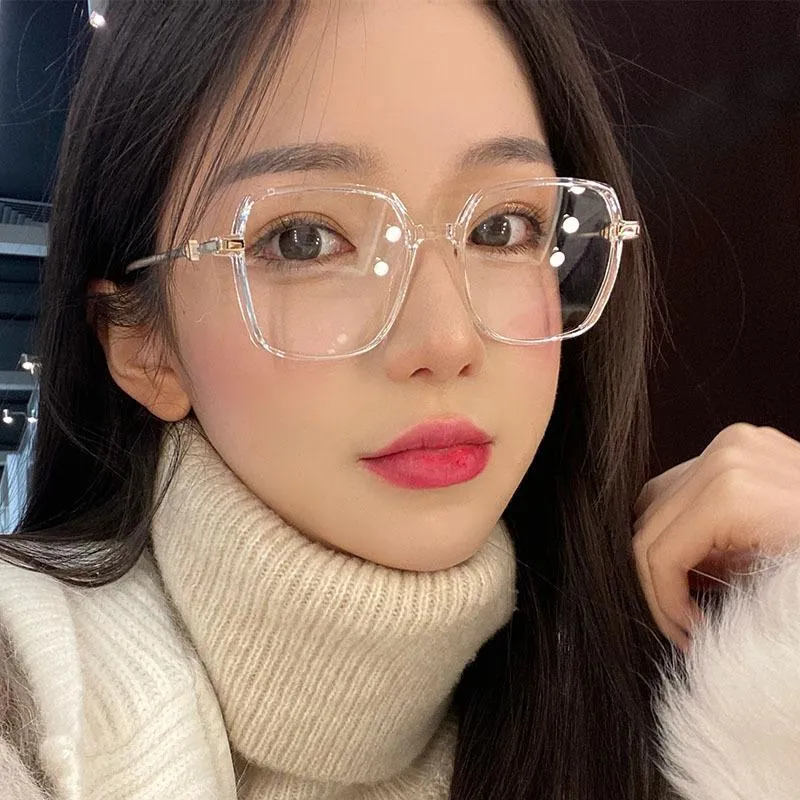Trendy Square Leopard Print Glasses Frames: Clear Fashion Glasses, Anti ...