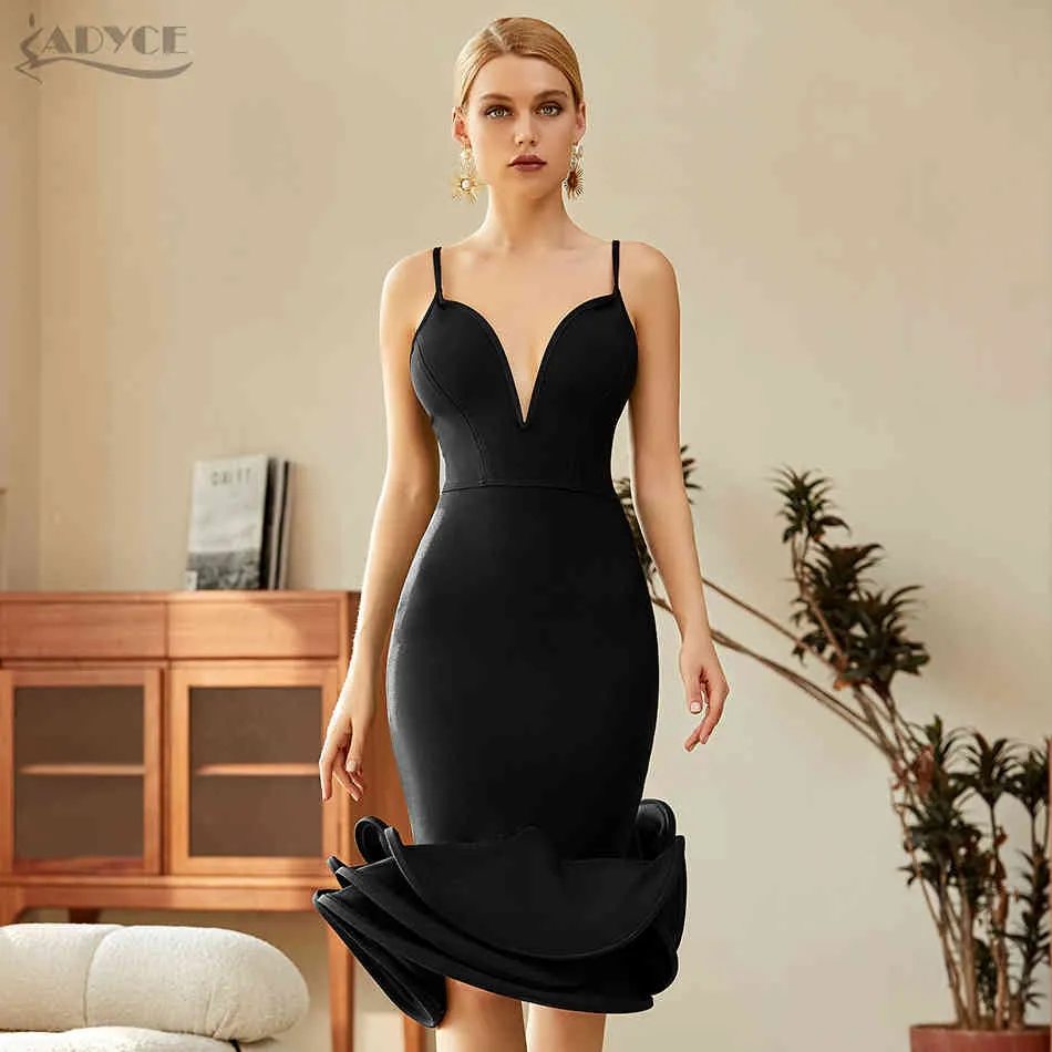 Women Black Mermaid V Neck Spaghetti Strap Chiffon Bodycon Dress  Floor-Length XS-L from Dhgate Basic & Casual Dresses - price 86.79