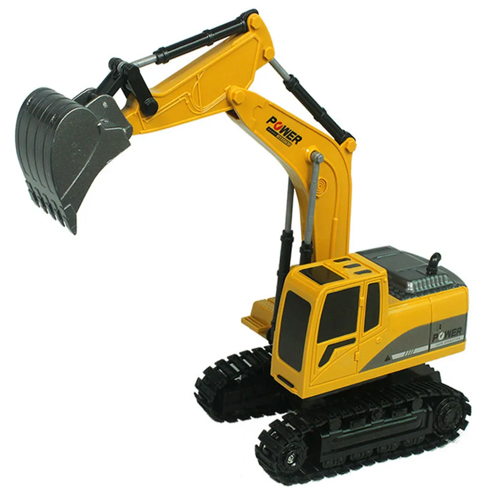 RC Excavator Toy Diecast Truck Crane Model Toys for Boys Electric Vehicle Kid Gift Engineering Car Dump