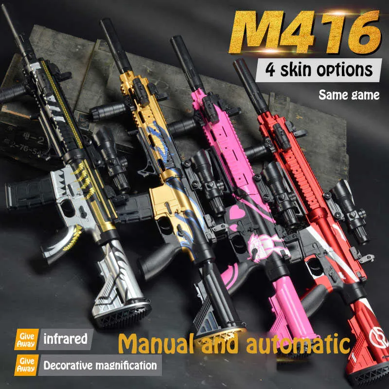 Electric M416 Sniper Rifle Shoot Gun Automatic Burst Gel Water Bullet Toy Gun Weapon Airsoft