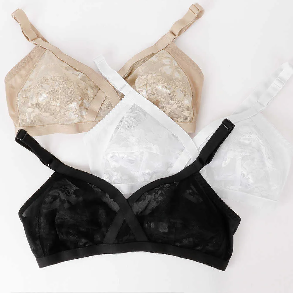 Plus Size Bras Para Mulheres Perspectiva Lace Brassiere Lingerie