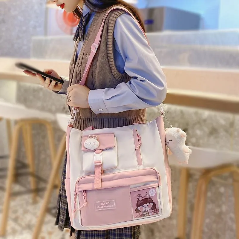 Avond tassen mode meisje kawaii clear cartoon shopper crossbody tas dames schattige transparante vrouwelijke boodschapper handtas vrouwen schouder