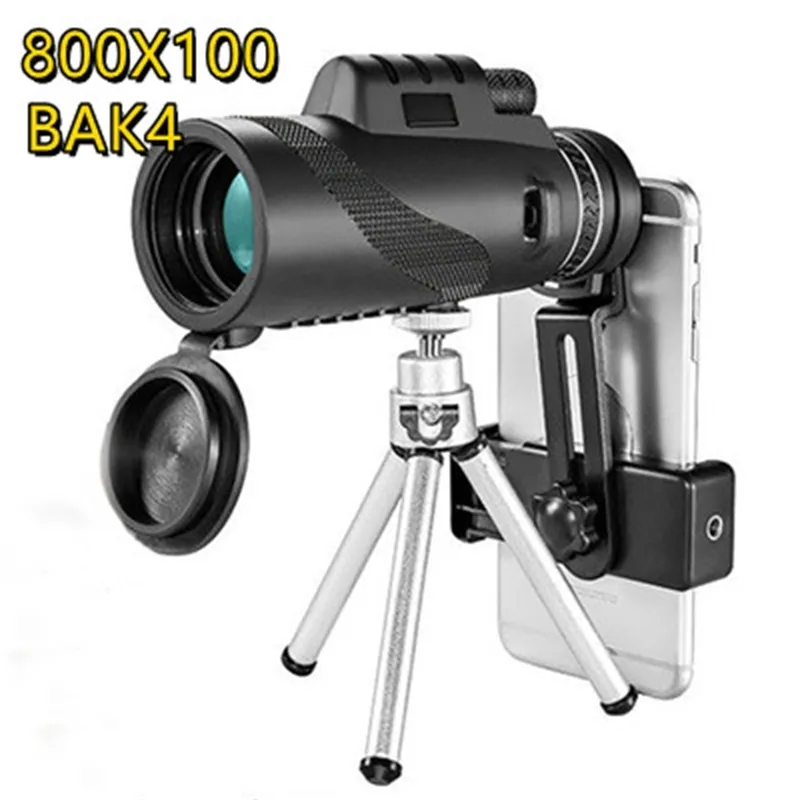 80X100 Super Zoom Binocolo monoculare Prisma grandangolare Telescopio per visione diurna / notturna con vista su treppiede Campeggio per uccelli