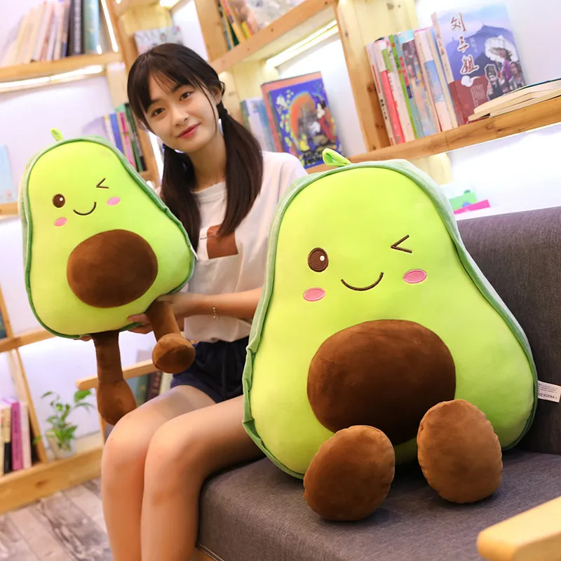 30-85cm Avocado Plush Toys Cute PillowCushion Kawaii Fruit Stuffed Doll Toy For Children Throw Pillow Birthday Gift