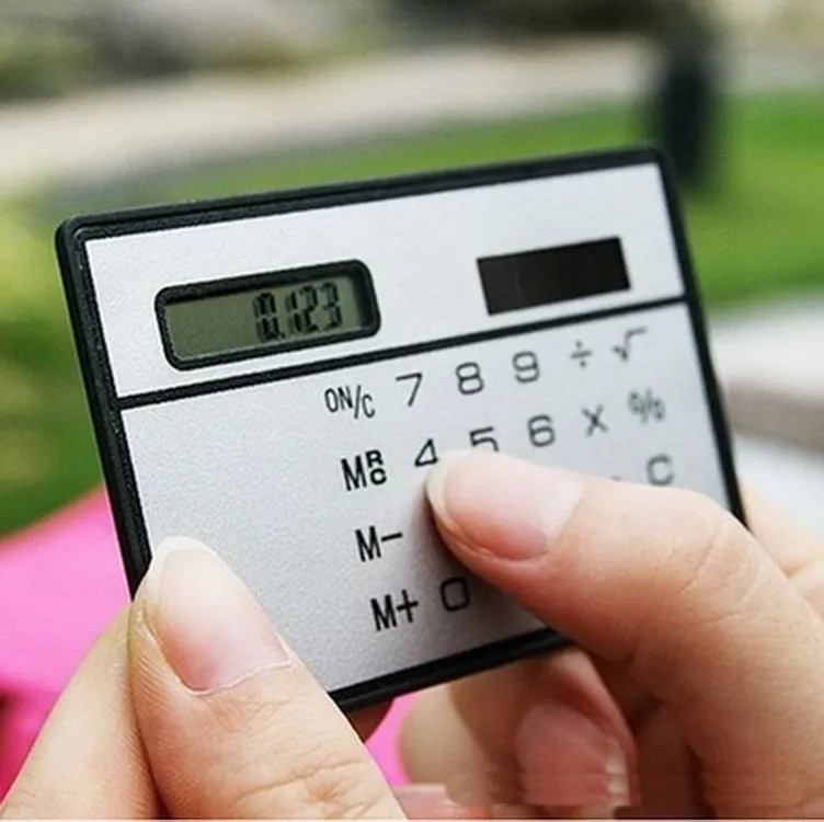 2PC Pink Calculator, Solar Battery Dual Power Calculator - View #5