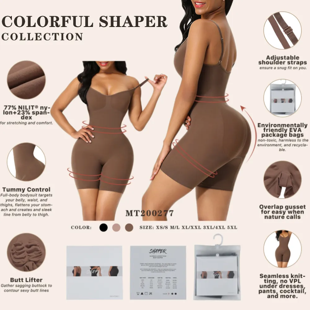 Adjustable Shoulder Strap Shapewear for Women, Butt Lifting Bodysuit -  China Body Shaper and Shapewear price