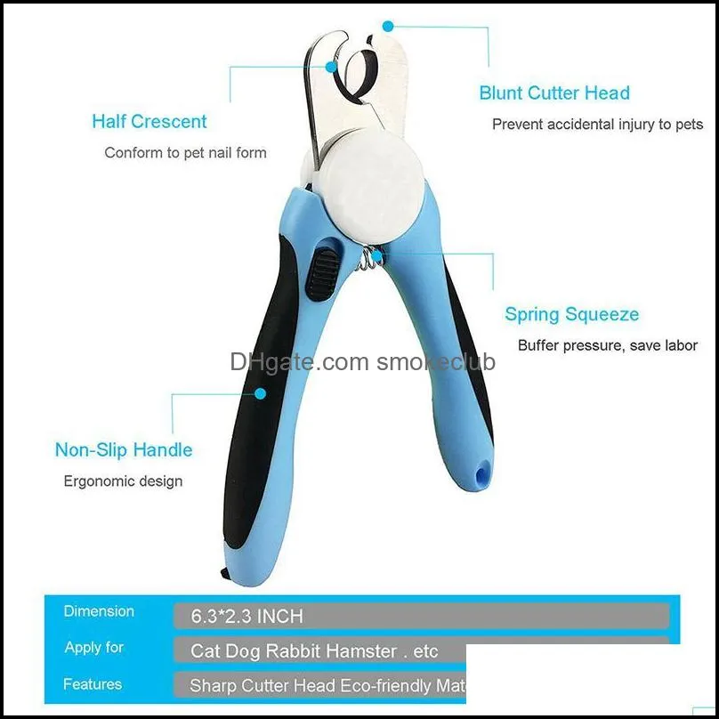 NewPet Nail Clipper Scissors Dog Cats Toe Claw Cutter Clippers for Cats Grooming Nailclippers with Protection Safety Lock and Nail File