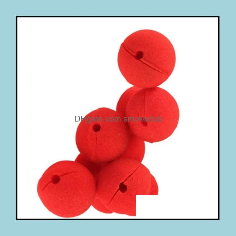 Wholesale 1000 pcs/lots Party Sponge Ball Red Clown Magic Nose For Halloween Party Masquerade Christamas Decors Accessory Decors