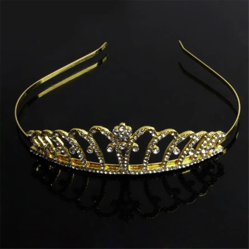 Hårklipp Barrettes Kvinnor Crystal Rhinestone Crown Tiara Pannband Brudbrudtärna Bröllopsfest smycken Tillbehör