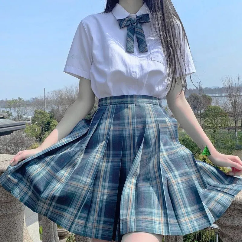 Gonna Di Uniforme Scolastica Giapponese Gonna A Quadri Pieghettata Donne In Stile JK Con Papillon 2024 Da 16 82 DHgate