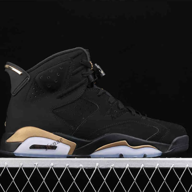 Jumpman 6 DMP Black Gold Mens Basketball Skor 6s Sneakers