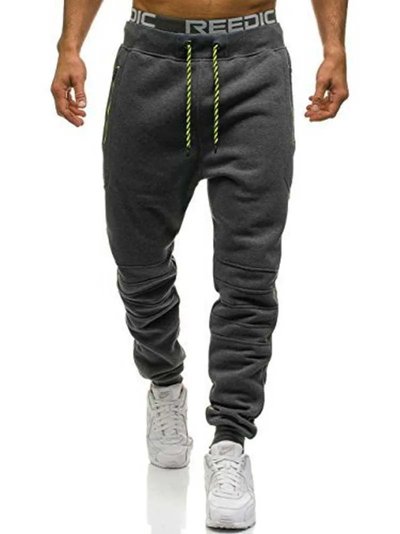 ZOGAA Men Full Sportswear Pants Casual Elastic Polyester Mens Fitness Workout Pants Skinny Sweatpants Trousers Jogger Pants P0811