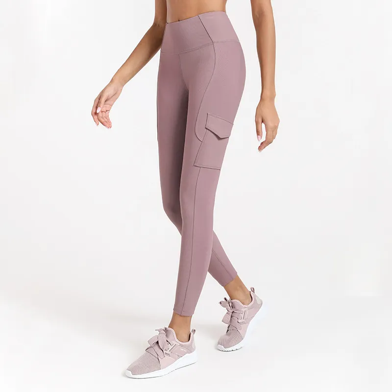 leggings yoga modellanti filo da lavoro abbigliamento da palestra donna Air Pocket Yoga pantaloni elastici attillati sportivi leggins fitness da corsa con tasche